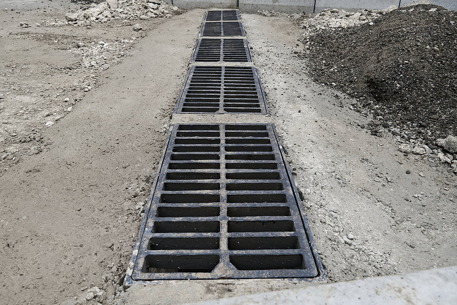 an under installation of internal french drain