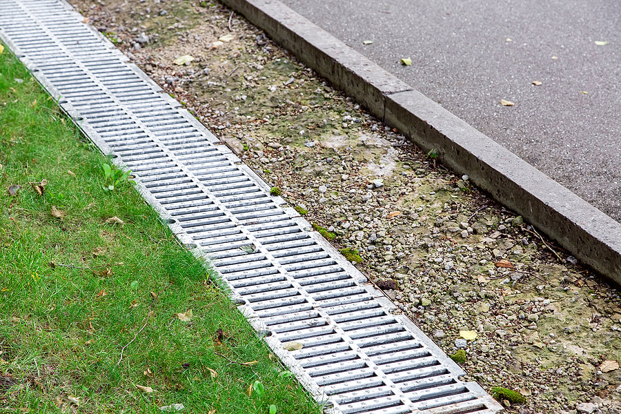 a yard drainage made of stainless steel